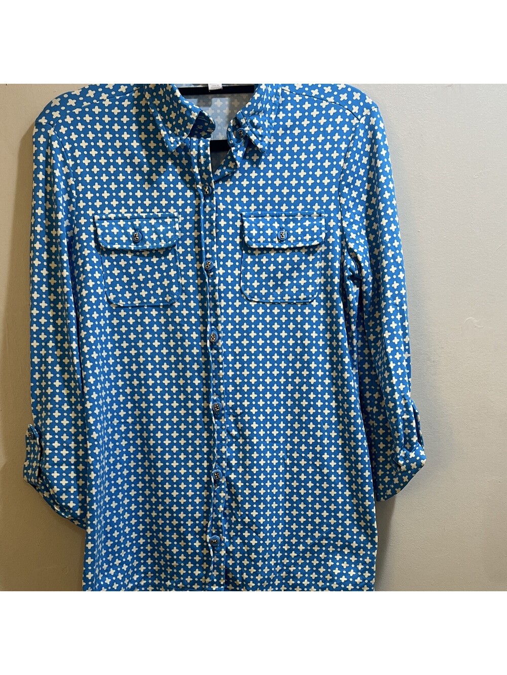 Women's Casual Shirt Small Button Up Top